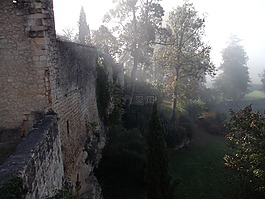 村,法国,墙