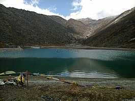 湖,綠松石,水