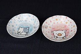 板,瓷器,小熊