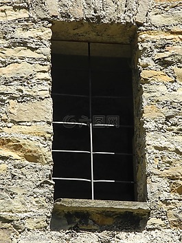 窗口,城堡,石