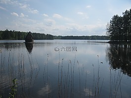 湖,水,全景圖