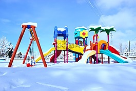 圍欄,雪,冬天