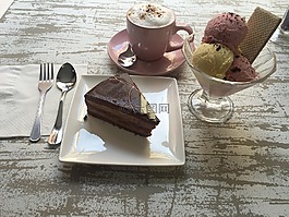 食品,冰激淋,餡餅