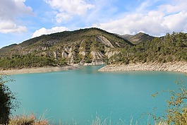 湖,藍(lán)色,山