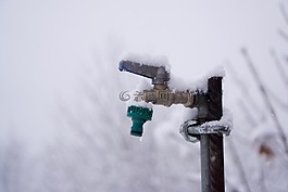 水龍頭,水,雪