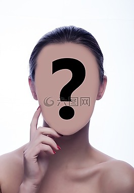 女子,面對,頭
