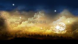 景观,鸟,森林