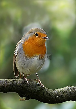 鸟,罗宾,erithacus rubecula