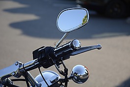 摩托車,自行車,鏡像