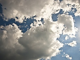云,天空,太陽