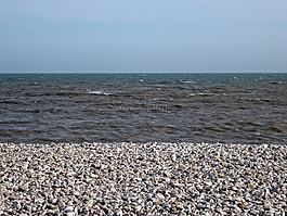 海灘,岸,鵝卵石
