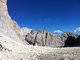 徒步旅行,山,藍色