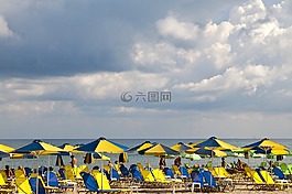 海灘,假期,假日