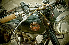 摩托車,awo 425,老