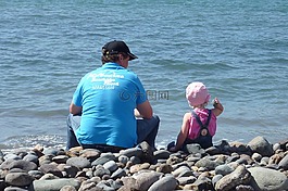 夏天,假日,海