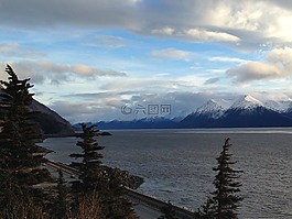加拿大,湖,山