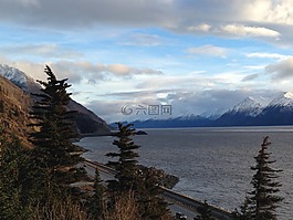 加拿大,湖,山