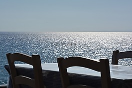 海景,表,日落