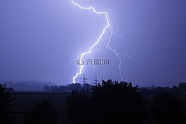 閃光,電力,雷暴