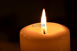 蜡烛,烛火,淡光