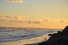 mar,海灘,石頭