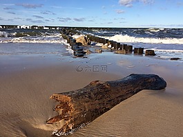海,海灘,砂