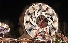 公平,戽水車,夜
