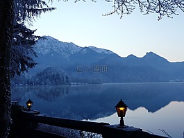 湖,kochelsee,水域