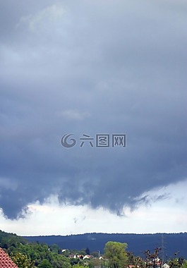 雨前面,云,天氣