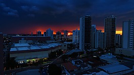夜,黃昏,地平線