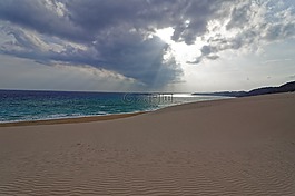 沙丘,海,太陽