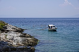 希臘,夏天,漁船