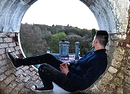 男孩,青年,她