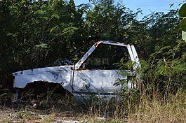 卡車,白,老