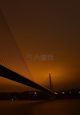 夜,長時間曝光,橋