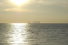 海洋,海,日落