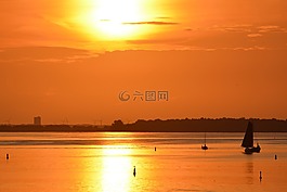 日落,太陽,品牌