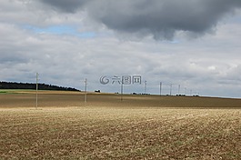 秋季,字段,云