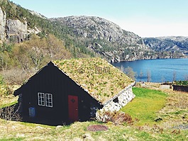 房子,小屋,湖