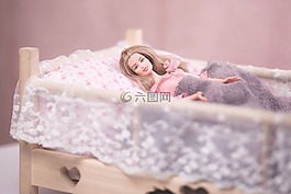 芭比娃娃,床,金發(fā)