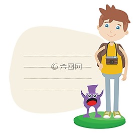 男孩,怪物,紙