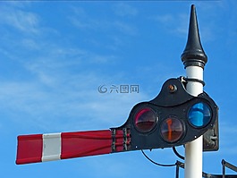 舊的紅綠燈,鐵路,火車