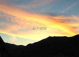 天空,紅色,日落