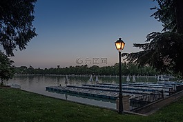 黃昏,去除,公園
