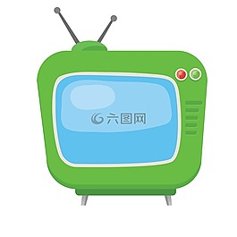 电视,剪贴画的,可爱