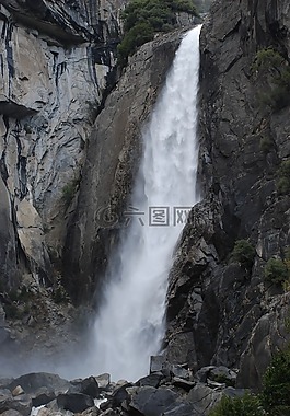 大瀑布,優(yōu)勝美地,加利福尼亞州