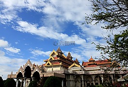 藍(lán)色的天空,博物館,蒲甘