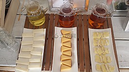 奶酪,小吃,茶