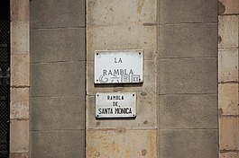 西班牙,巴塞羅那,la rambla 大道