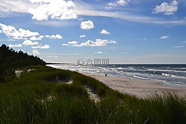 海,海灘,水